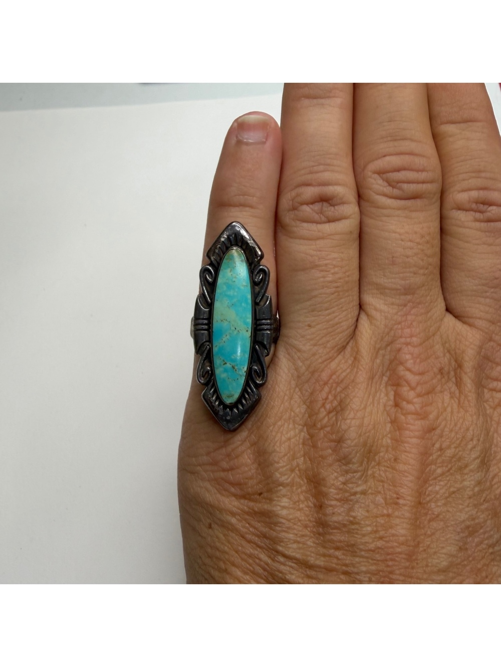Bell trading post southwestern Sterling silver ring sz 5 vintage